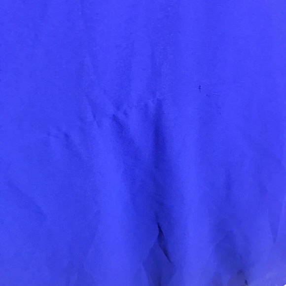 Womens Sage Dress V Neck Embroidery Royal Blue Formal Flowy Dress Slit Sleeve - Picture 4 of 6